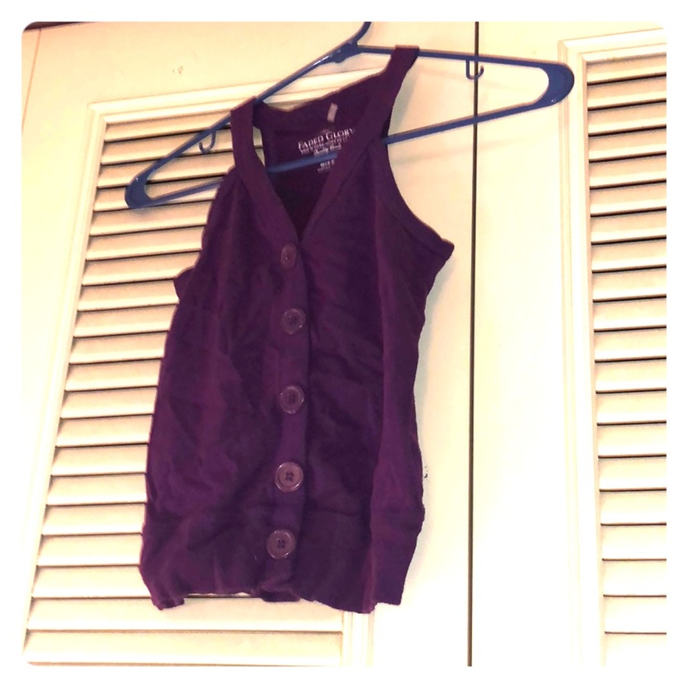 Girls Tank Top with Buttons